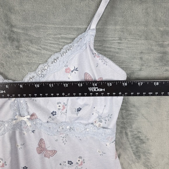 Womens Top Large Babydoll Y2K Butterfly Coquette Fairy Feminine Floral Lace Cami - Picture 4 of 8